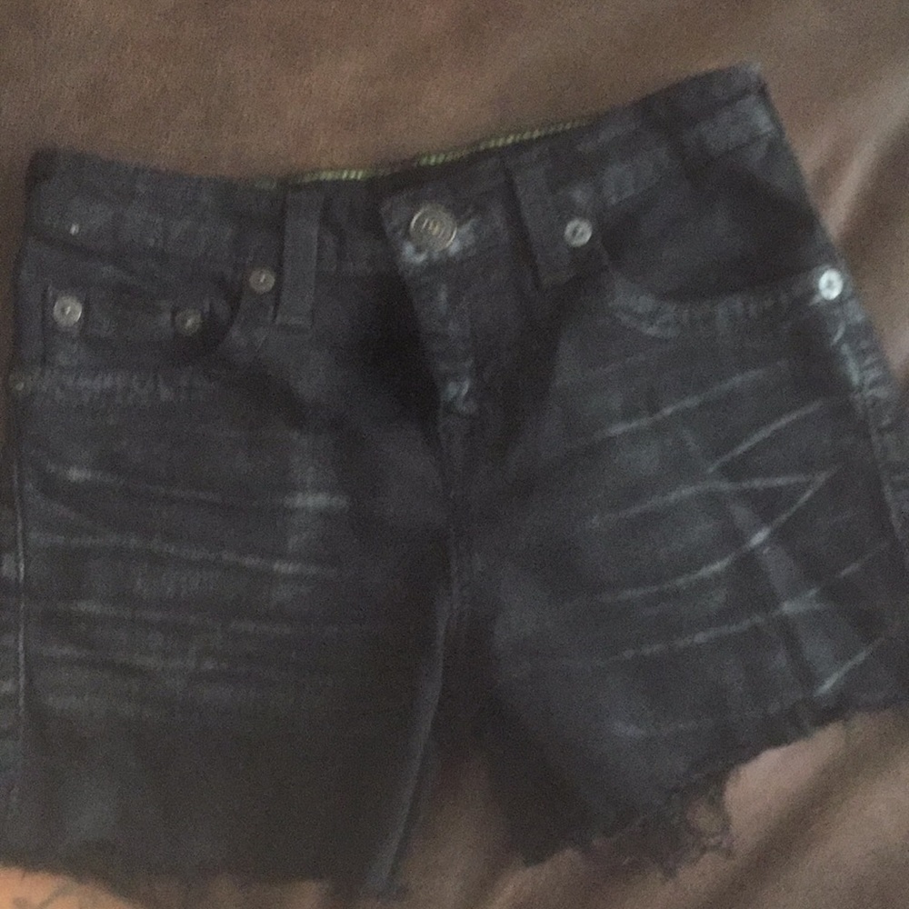 Women black true religion shorts